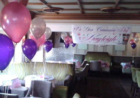 Girls Communion Helium Balloons The Gate Bar Dublin
