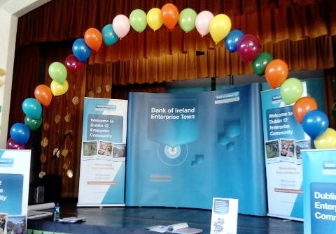 Corporate Helium Balloons in Bank of Ireland